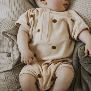 Organic Zoo Spice Dots Terry Beach Romper